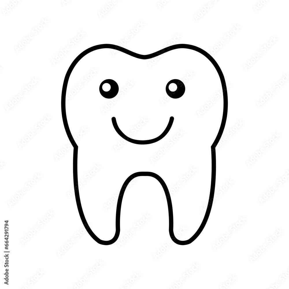 Tooth icon vector. Tooth Fairy illustration sign. Funny tooth symbol or logo. Tooth icon vector. Tooth Fairy illustration sign. Funny tooth symbol or logo.