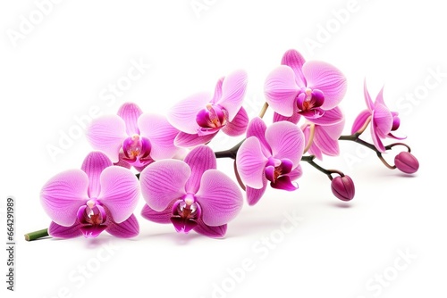 Pink Orchid isolated on white background.