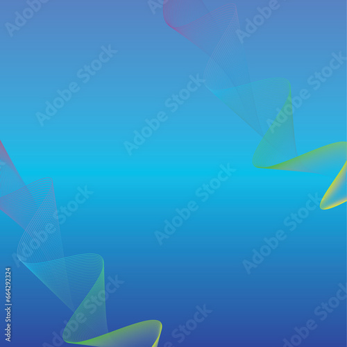 Abstract blue 3D wave gradient background illustration
