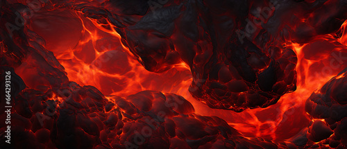 Molten Lava Flow Texture Background
