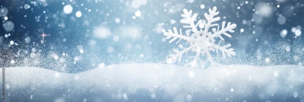 Snowflake on snow.Winter holidays background. Snowflake on snow.Winter holidays background.