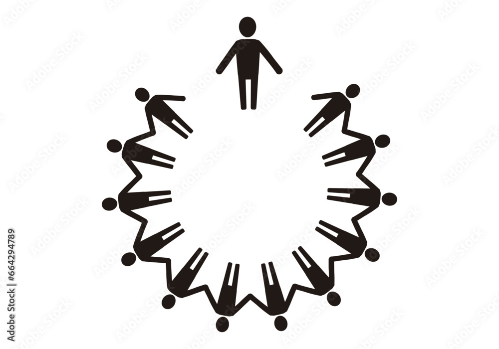 Icono de actividad grupal o juego. Liderazgo Icono de actividad grupal o juego. Liderazgo
