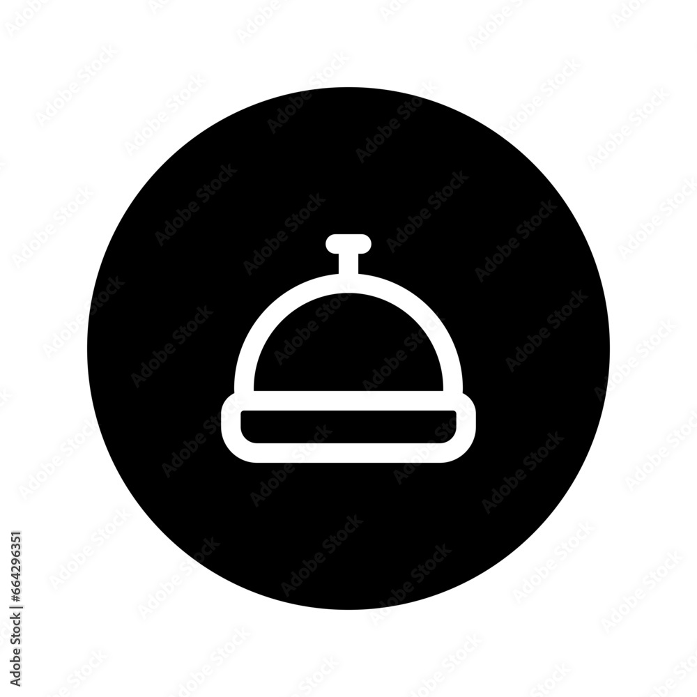 desk bell circular line icon desk bell circular line icon