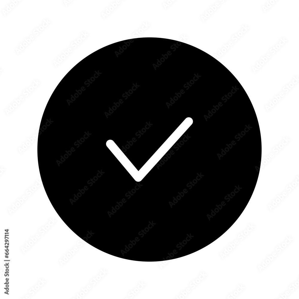 tick mark circular line icon tick mark circular line icon