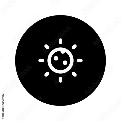 total eclipse circular line icon