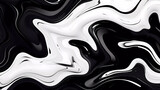 Marble art painting white, gray, and black abstract liquid painting patterns. Marbling wallpaper or poster design with natural luxury swirls style.