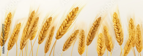 Transparent Background Features Golden Wheat Ears