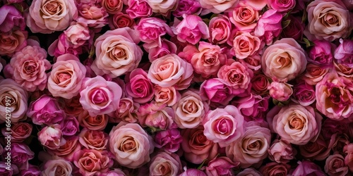 Pink rose background  generative ai