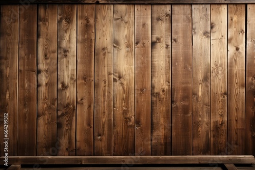 An abstract background image depicts a wood fence with weathered, untreated wood boards, showcasing their natural and rustic appearance. Photorealistic illustration