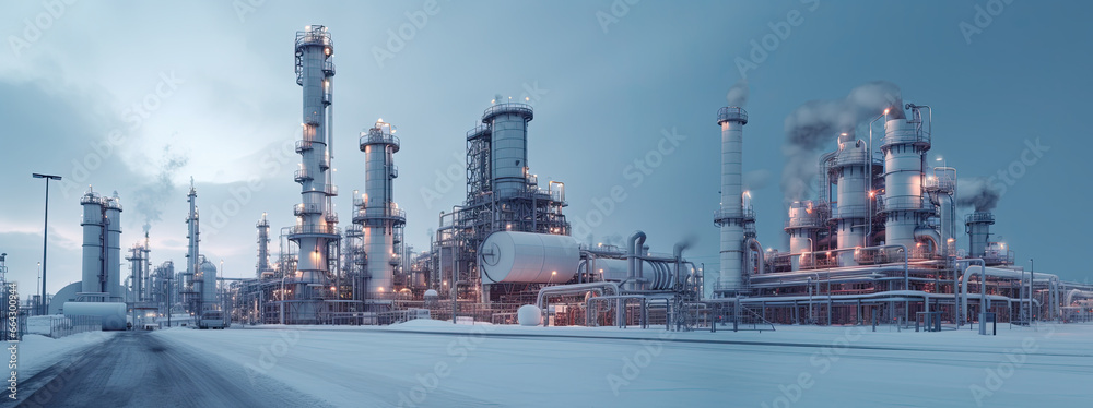 Oil refinery, petrochemical plant, petrochemical industry. Industrial background Oil refinery, petrochemical plant, petrochemical industry. Industrial background