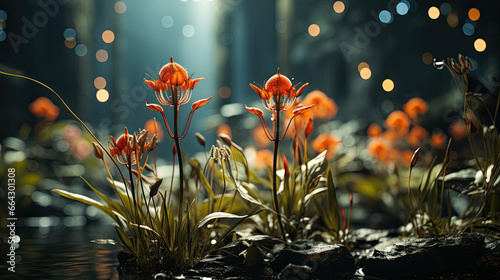 Meadow of Milkweed: Tropical Blossoms in Abundance - Generative AI