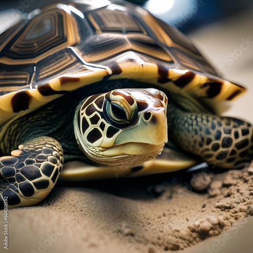 A turtle with a GoPro camera on its shell, capturing a 'turtle's eye view' of its adventures4 © Ai.Art.Creations