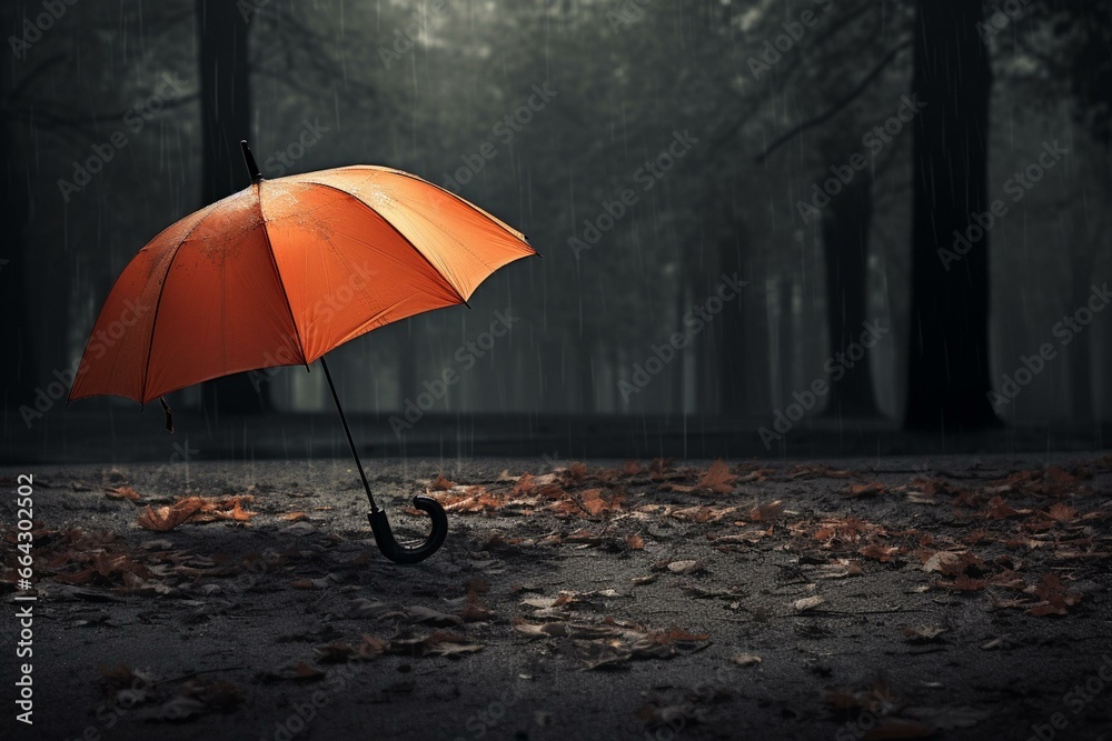 concept of gloomy Monday with umbrella, the most sorrowful and despondent day annually. Generative AI