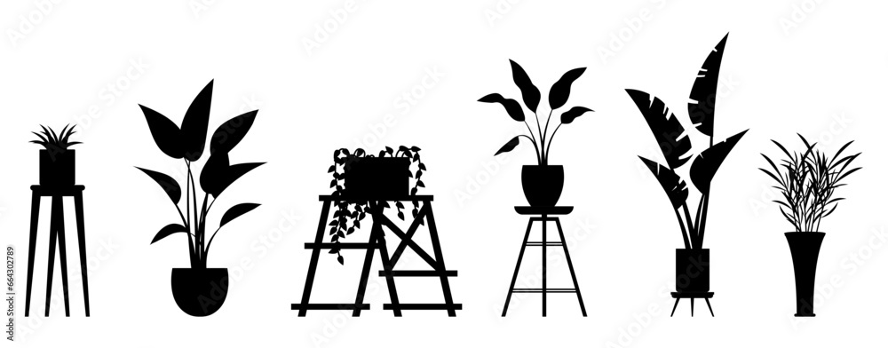 Flower pot. Vector illustration. The field botany explores intricate details plant life The vegetal pattern on fabric adds natural touch to room The vegetative growth plant indicates its health
