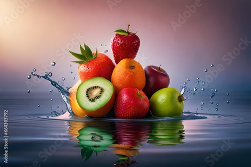 fruits in water