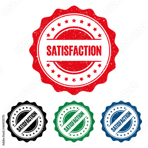 STATISFACTION Rubber Stamp. vector illustration. photo