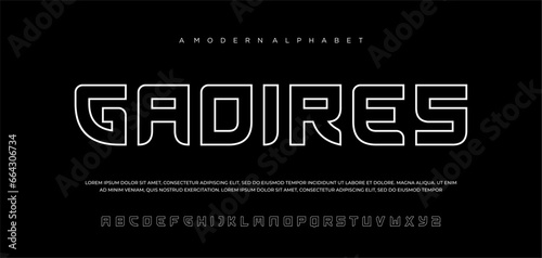 letters font Elegant awesome minimalist geometric typeface design