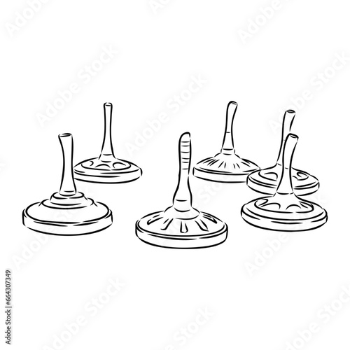 bavarian curling sport, vector sketch . Vector element of winter ice sports.