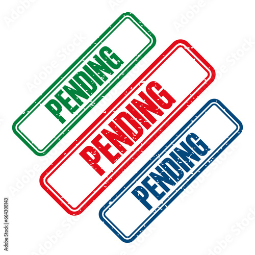 PENDING Rubber Stamp. vector illustration.