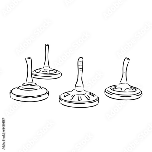 bavarian curling sport, vector sketch . Vector element of winter ice sports.