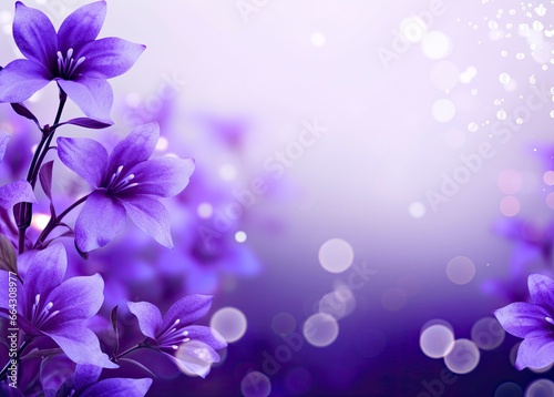  Abstract spring background with purple flowers. © FurkanAli