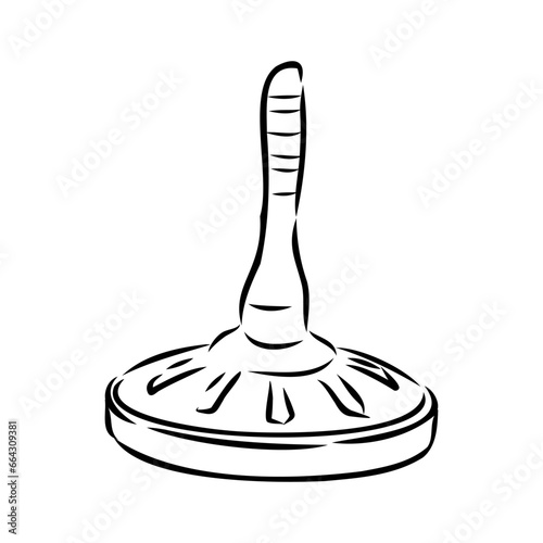 bavarian curling sport, vector sketch . Vector element of winter ice sports.