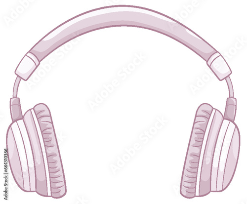 Headphone gadget cartoon isolated