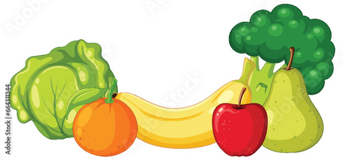 Group of Various Foods Rich in Vitamin C