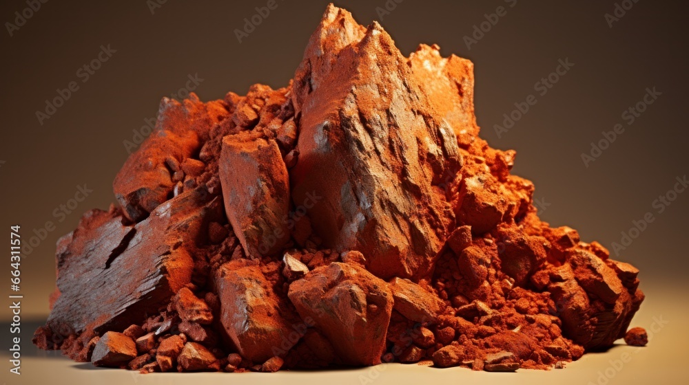 Bauxite, an abundant sedimentary mineral that occurs naturally as a