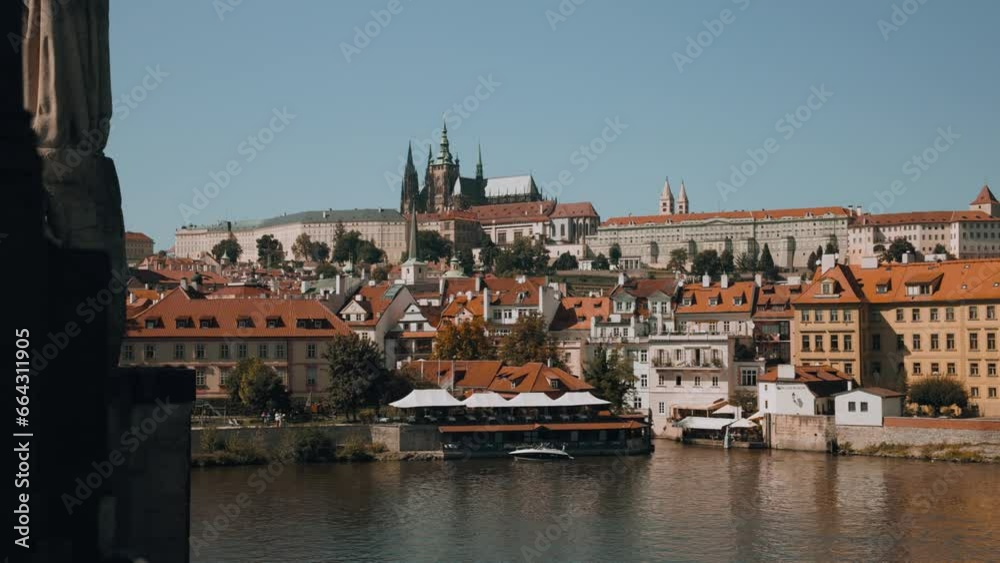 Prague city castle from Charles bridge