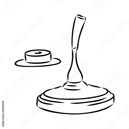 bavarian curling sport, vector sketch . Vector element of winter ice sports.