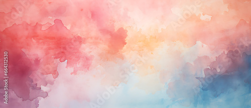 Watercolor Paper with Brush Strokes Texture Background