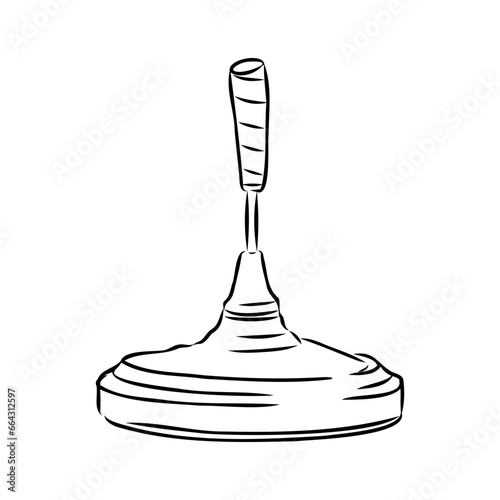 bavarian curling sport, vector sketch . Vector element of winter ice sports.