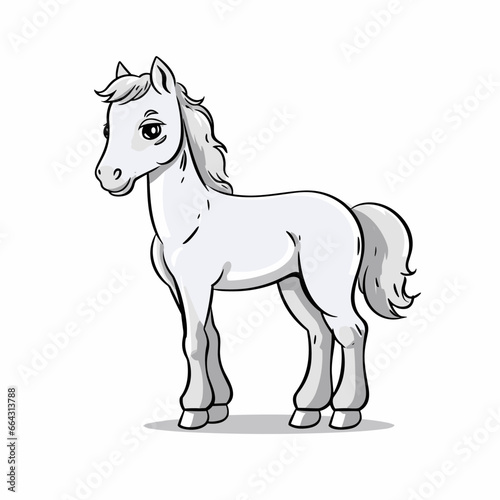 Mare hand-drawn illustration. Mare. Vector doodle style cartoon illustration. generative ai