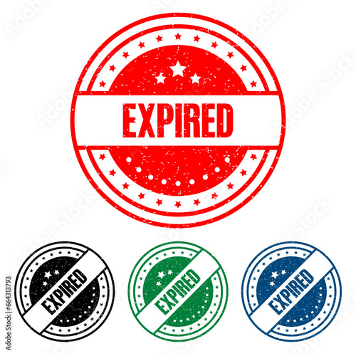 EXPIRED Rubber Stamp. vector illustration.