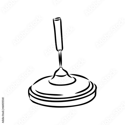 bavarian curling sport, vector sketch . Vector element of winter ice sports.