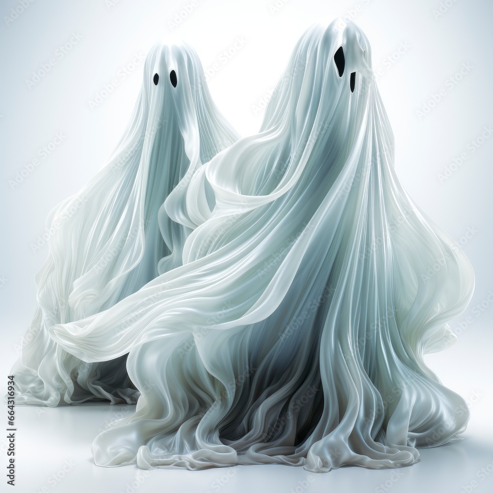 Ghostly Apparitions Cartoon 3D, Cartoon 3D, Isolated On White Background, Hd Illustration Ghostly Apparitions Cartoon 3D, Cartoon 3D, Isolated On White Background, Hd Illustration