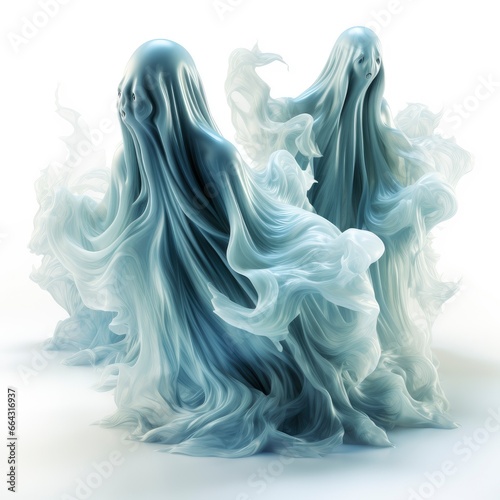 Ghostly Apparitions Cartoon 3D, Cartoon 3D, Isolated On White Background, Hd Illustration