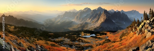 Panorama mountain autumn landscape. © FurkanAli