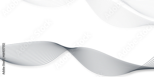 Abstract Grey, white wave line transparent background. Wave modern stream background. Abstract business wave curve lines background. Vector Illustration the gray pattern of lines abstract background.