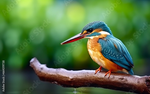 The common kingfisher wetlands bird colored feathers from different birds. © FurkanAli