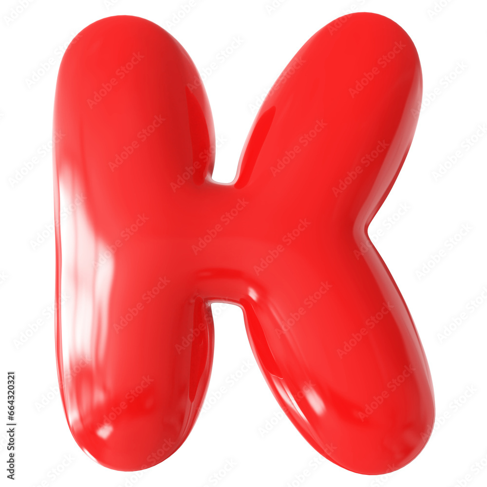 Red Letter K Font Bubble Red Letter K Font Bubble