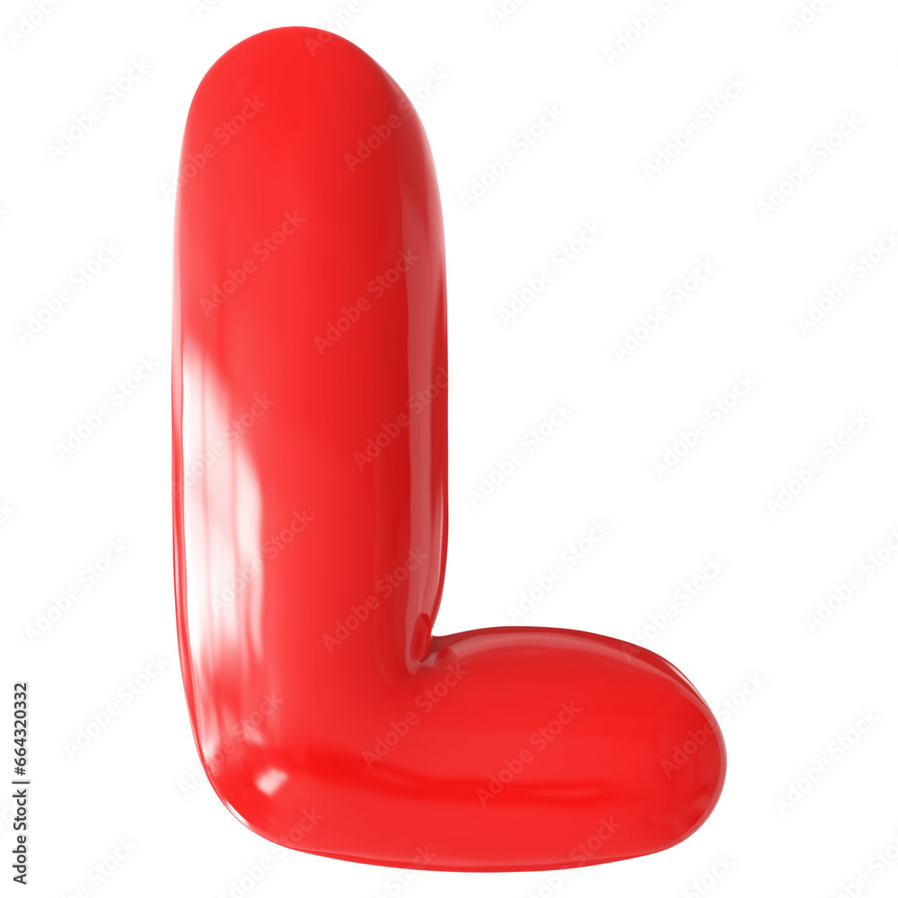 Red Letter L Font Bubble Red Letter L Font Bubble
