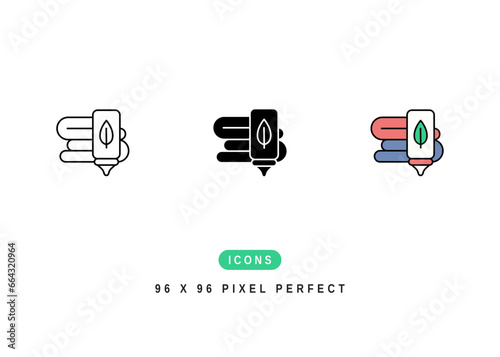 Natural Dye Icon. Free Artificial Textile Color Symbol Stock Illustration. Vector Line Icons For UI Web Design And Presentation
