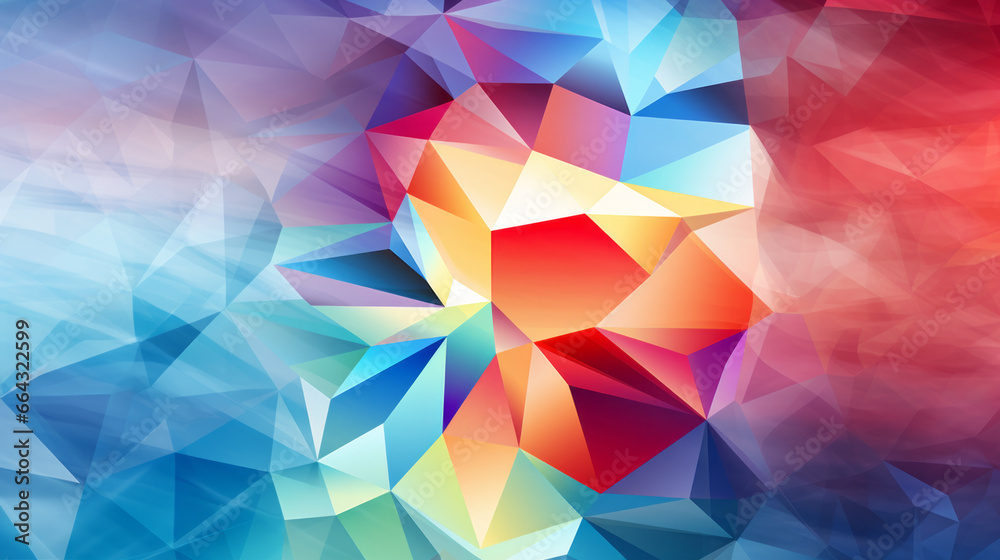 An eye-catching multicolored triangular pattern background, digitally enhanced to create a vibrant and artistic design, perfect for digital art and graphic projects. An eye-catching multicolored triangular pattern background, digitally enhanced to create a vibrant and artistic design, perfect for digital art and graphic projects.