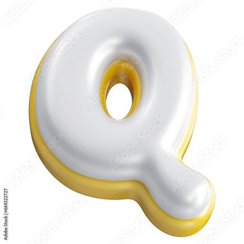 3d Letter Q Font Bubble