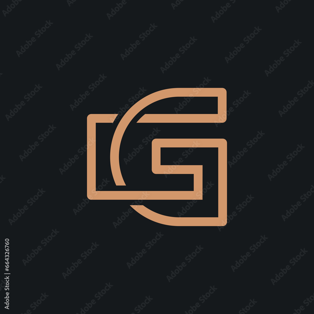 monogram the letters C and G. Classic and script. monogram the letters C and G. Classic and script.