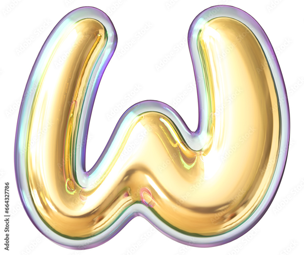 Gold Letter W Font Bubble Gold Letter W Font Bubble