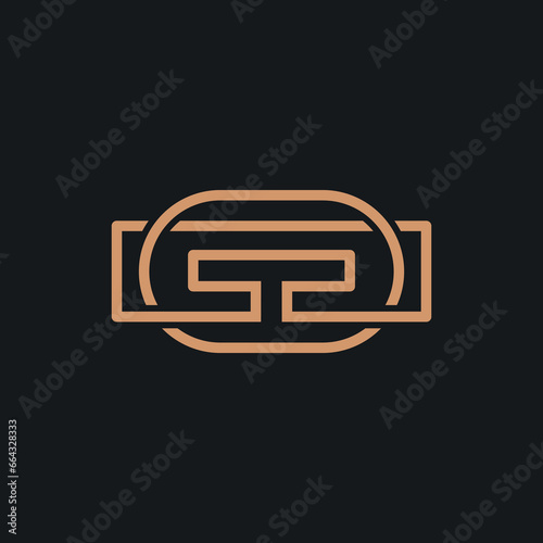 Ornament the letters T. Classic and script.