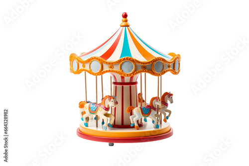 Toy Carousel isolated on transparent background, Generative Ai